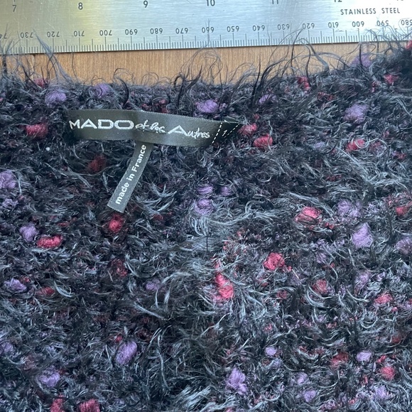 Soft Black Tinsel Knit Cropped Sweater Jacket - Picture 2 of 14